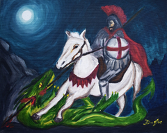 São Jorge matou o dragão|Ateliê DuLac - comprar online