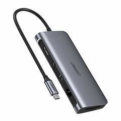 UGREEN - USB-C Adaptador Multifuncional 10 em 1 (1 HDMI / 3 USB / 2 SD / 1 VGA / 1 ETHERNET/ 1 usb-c / 1P2))