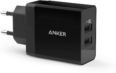 ANKER - 2-Port USB Wall Charger 24w (Adaptador de tomada) preto