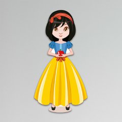 Placa Branca de Neve 30x15 cm