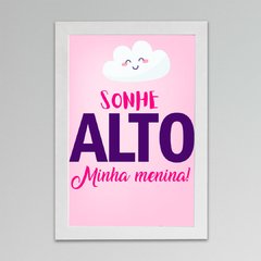 Placa Sonhe Minha Pequena 5 - comprar online