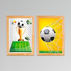 Kit 2 Placas Taça de Futebol - comprar online