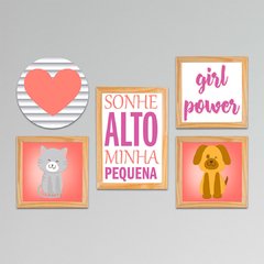 Kit 5 Placas Girl Power - comprar online