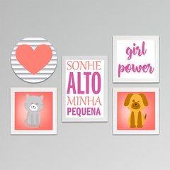 Kit 5 Placas Girl Power na internet