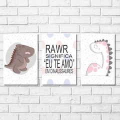 Kit 3 Placas Dino