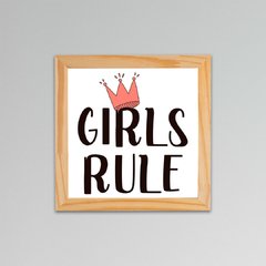 Placa Girls Rule - comprar online