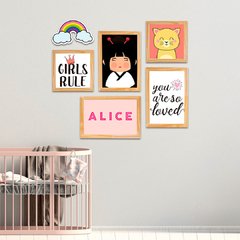 Kit 6 Placas Girl (PERSONALIZADO) - comprar online