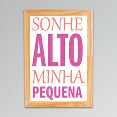 Placa Sonhe Minha Pequena 3 - comprar online