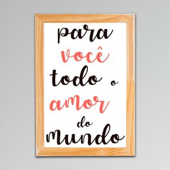 Placa Frase Amor - comprar online