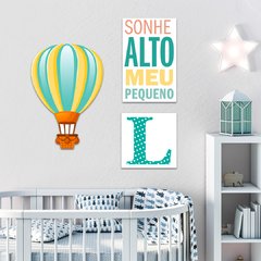 Kit 3 Placas Balão Verde (PERSONALIZADO)