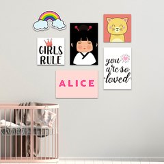 Kit 6 Placas Girl (PERSONALIZADO)