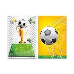 Kit 2 Placas Taça de Futebol - Art Print Kids