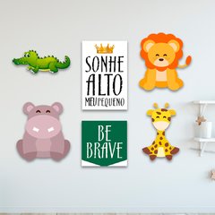 Kit 6 Placas Animais