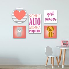 Kit 5 Placas Girl Power