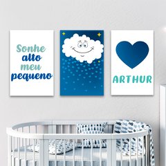 Kit 3 Placas Nuvem (PERSONALIZADO)