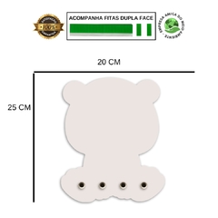 PORTA CHAVES DE PAREDE URSO 25x20 cm - comprar online