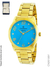 Relógio Champion Dourado Kit CN26108Y