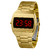 Relógio Lince Digital Dourado Led/Vermelho MDG4620L VXKX