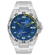 Relógio Orient Masculino Prata Fundo Azul MBSS1475 D2SX