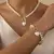 Conjunto de Colar e Pulseira de Pérolas para Mulheres Elegantes e Estilosas, Branco - Loja Distbeleza