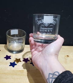 vaso de whisky + caja individual en internet