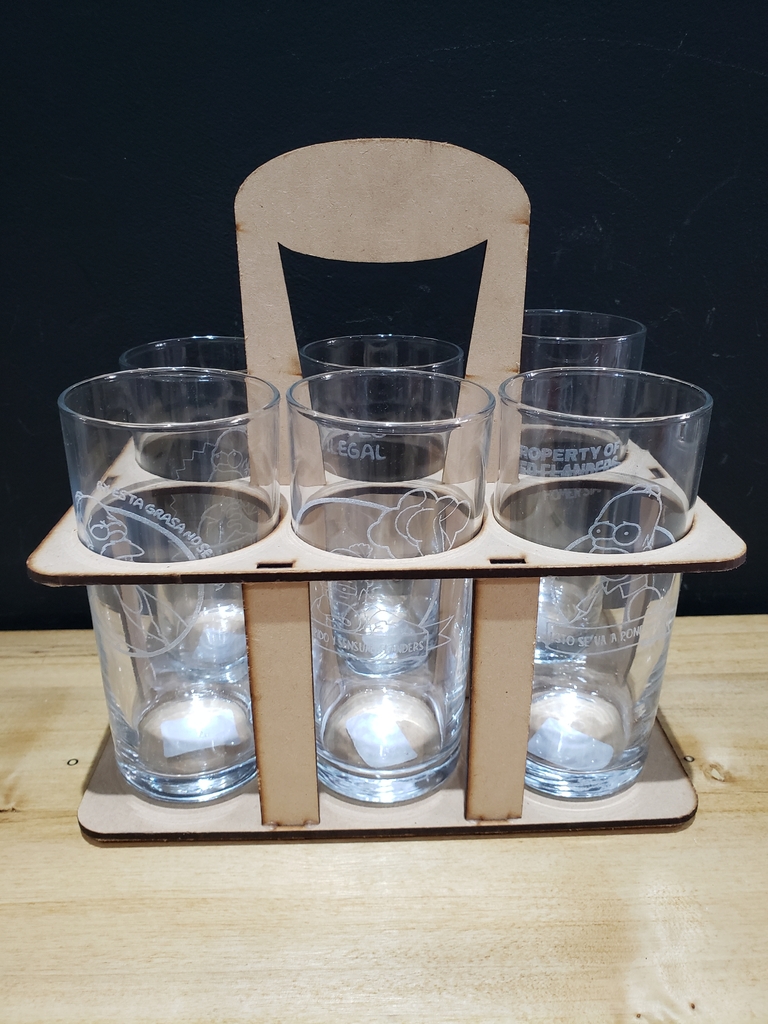 Set de 6 Vasos de Vidrio Largos para Trago