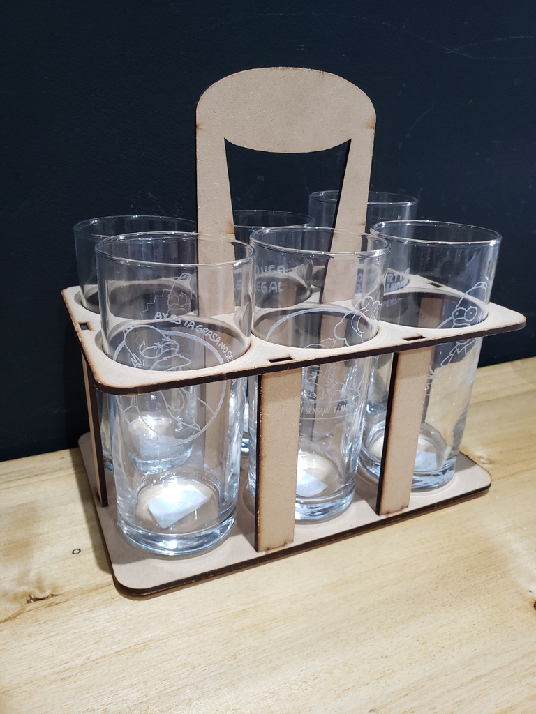 Set de 6 Vasos de Vidrio Largos para Trago