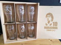 Set 6 vasos Maradona