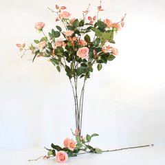 Haste de Rosa com 3 Botões - Salmão - Calla Lilis Arte e Design® | Arranjos de Flores Personalizados, Móveis Orientais e Peças Decorativas