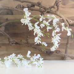 Haste de Orquídea Asiática Permanente - Branco