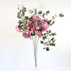 Haste de Peônia com 3 Botões - Cor de Rosa - Calla Lilis Arte e Design® | Arranjos de Flores Personalizados, Móveis Orientais e Peças Decorativas
