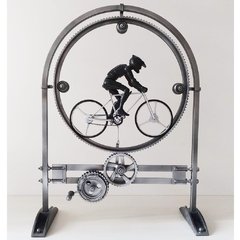 Escultura Ciclista Engrenagem Automata
