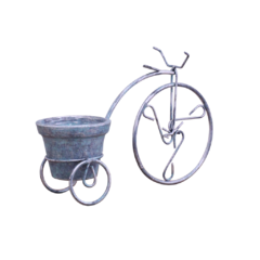 Triciclo Decorativo com Vaso - Azul Provençal na internet