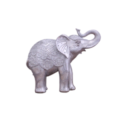 Estátua Elefante Indiano Prateado