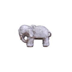 Estátua Decorativa Mini Elefante Prateado na internet