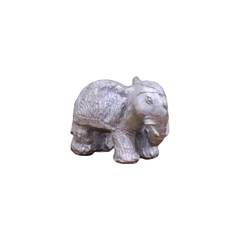 Estátua Decorativa Mini Elefante Prateado