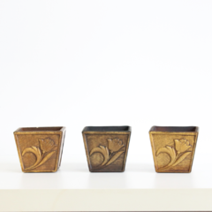 Trio Cachepot Tulipa - Marrom - comprar online