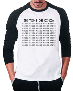 Camiseta Raglan Manga Longa 50 Tons de Cinza - comprar online