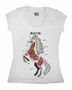 Camiseta Feminina Anatomia do Unicórnio na internet