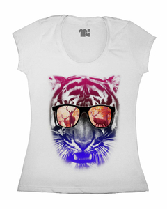 Camiseta Feminina Tigre de Óculos na internet