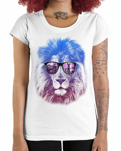Camiseta Feminina Leão de Óculos