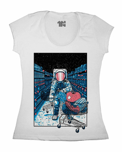 Camiseta Feminina Astronauta Consumidor na internet