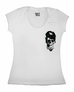 Camiseta Feminina Audrey Caveira de Bolso - comprar online