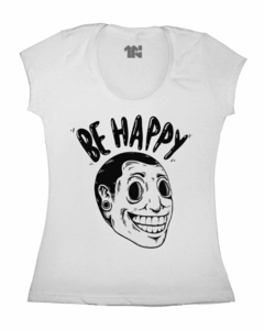 Camiseta Feminina Be Happy na internet