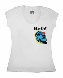 Camiseta Feminina Blu-Ray de Bolso na internet