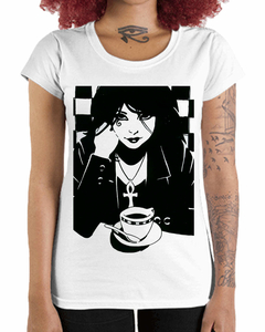 Camiseta Feminina Café com a Morte