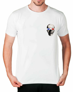 Camiseta Caveira 3D de Bolso - comprar online