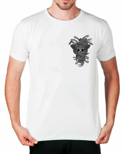 Camiseta Caveira e Serpentes de Bolso - comprar online