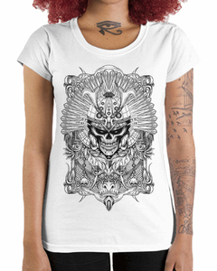 Camiseta Feminina Caveira Samurai