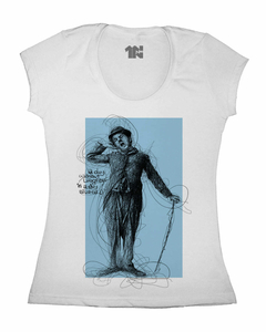 Camiseta Feminina Chaplin Azul - comprar online
